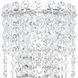 Chantant 2 Light 6 inch Polished Stainless Steel Wall Sconce Wall Light in Optic, Strand