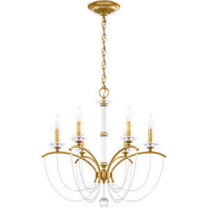 Priscilla 6 Light Heirloom Gold Chandelier Ceiling Light, Adjustable Height