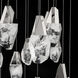 Beyond Martini LED 28 inch Polished Nickel Multi-Light Pendant Ceiling Light in Optic, Square Canopy