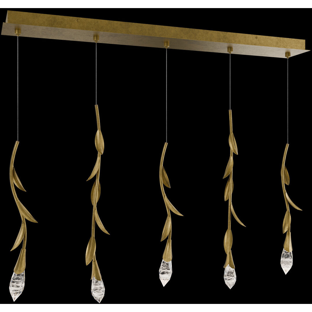 Signature Secret Garden LED French Gold Multi-Light Pendant Ceiling Light