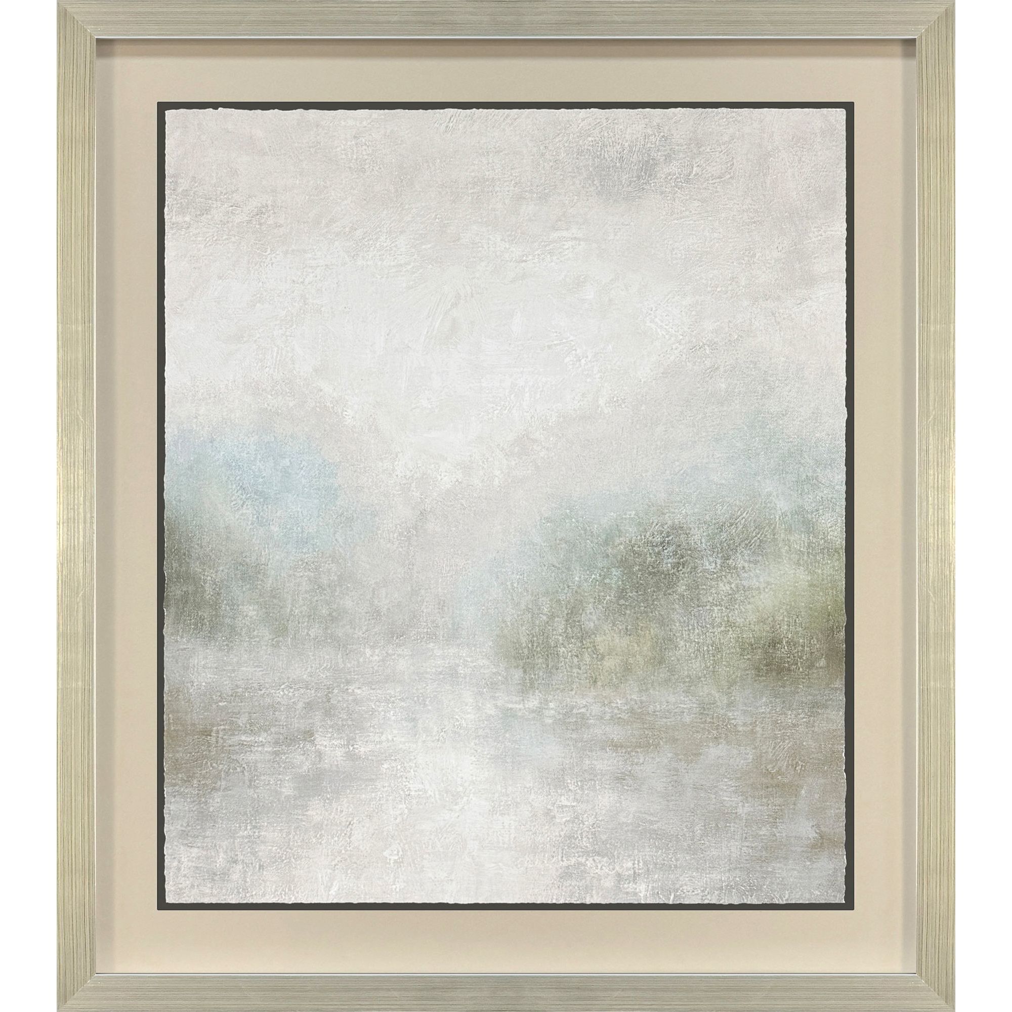 Landscape Illusion Gray and Neutral and White Framed Art