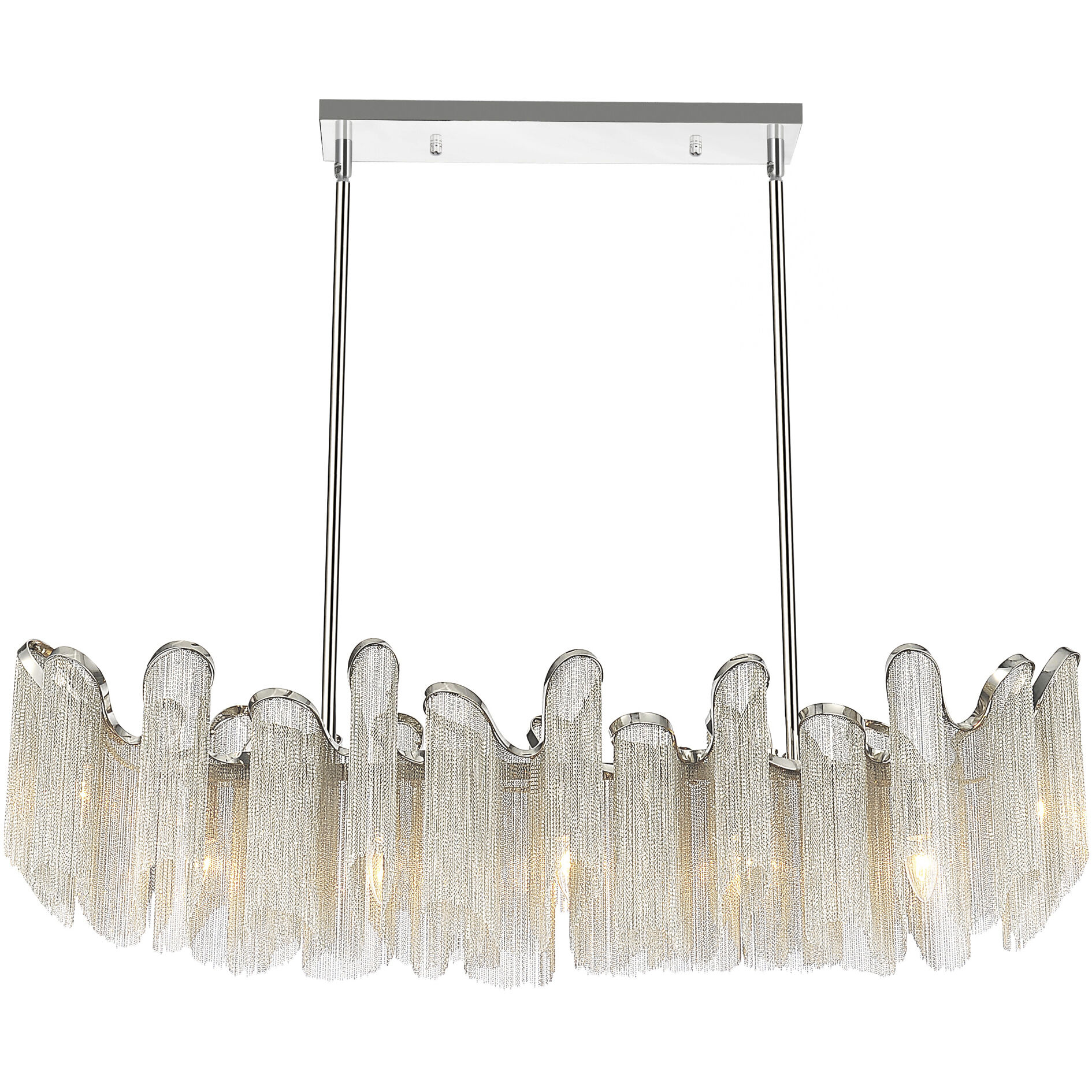 Daisy 13 Light 47 inch Chrome Island/Pool Table Light Ceiling Light