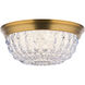 Genoa LED 9 inch Aged Brass Flush Mount Ceiling Light, Schonbek Signature