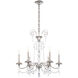 Helenia 6 Light 28 inch Antique Silver Chandelier Ceiling Light, Adjustable Height