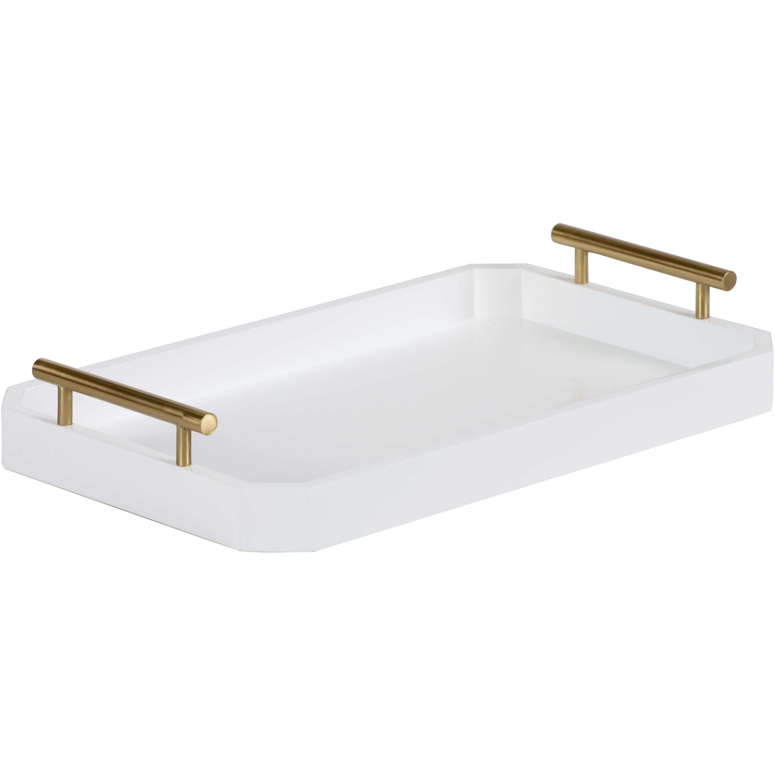Delilah White/Cream and Gold Tray