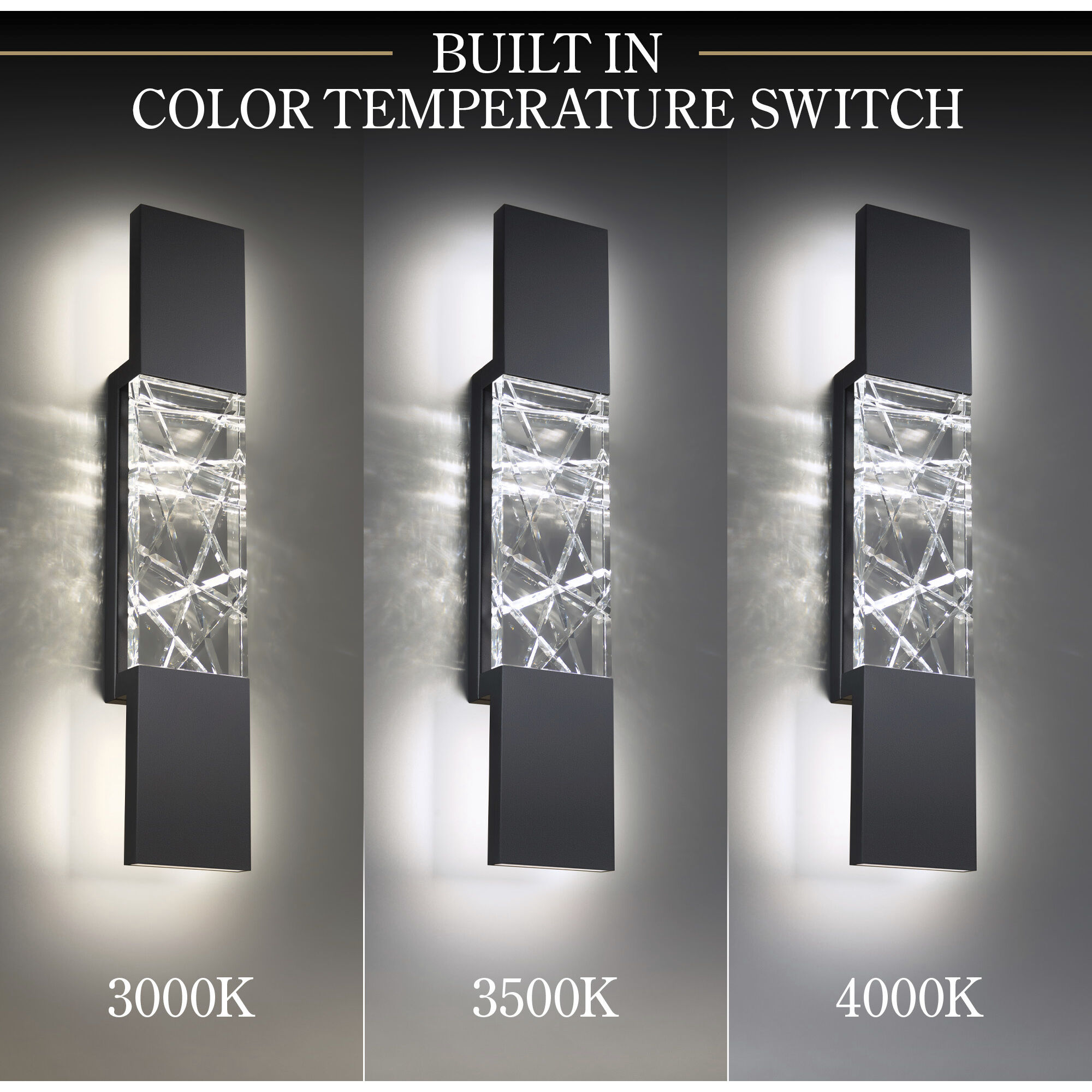 Schonbek BWSW32327 BK Glacier LED 27 inch Black Outdoor Wall Light Beyond