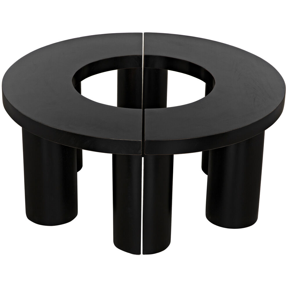 Pluto 40 X 40 inch Hand Rubbed Black Coffee Table