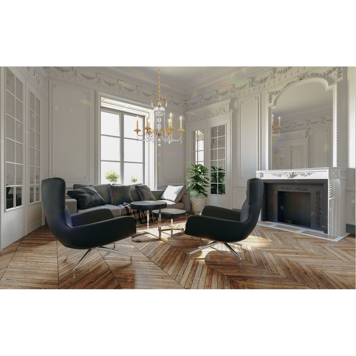 Helenia 6 Light 28 inch Black Chandelier Ceiling Light, Adjustable Height