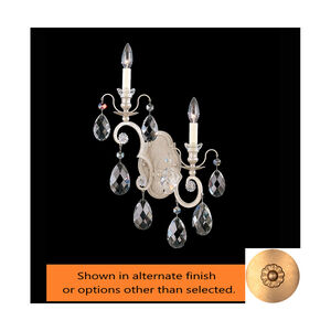 Renaissance 2 Light 4.5 inch French Gold Wall Sconce Wall Light in Swarovski, Left