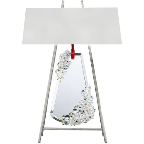 Forever Flora 31.6 inch 7.00 watt Polished Chrome Table Lamp Portable Light in Red Rope, Red Rope