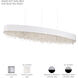 Eclyptix LED LED 48.5 inch Polished Stainless Steel Linear Pendant Ceiling Light in White, Smooth Layout, Smooth Layout