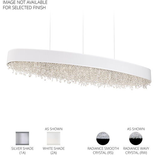 Eclyptix LED LED 48.5 inch Polished Stainless Steel Linear Pendant Ceiling Light in White, Smooth Layout, Smooth Layout