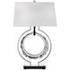 Forever Serenity 29.6 inch 7 watt Polished Chrome Table Lamp Portable Light in Black Rope, Black Rope