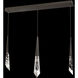 Beyond Solitude LED 5.5 inch Antique Nickel Multi-Light Pendant Ceiling Light, Linear Canopy