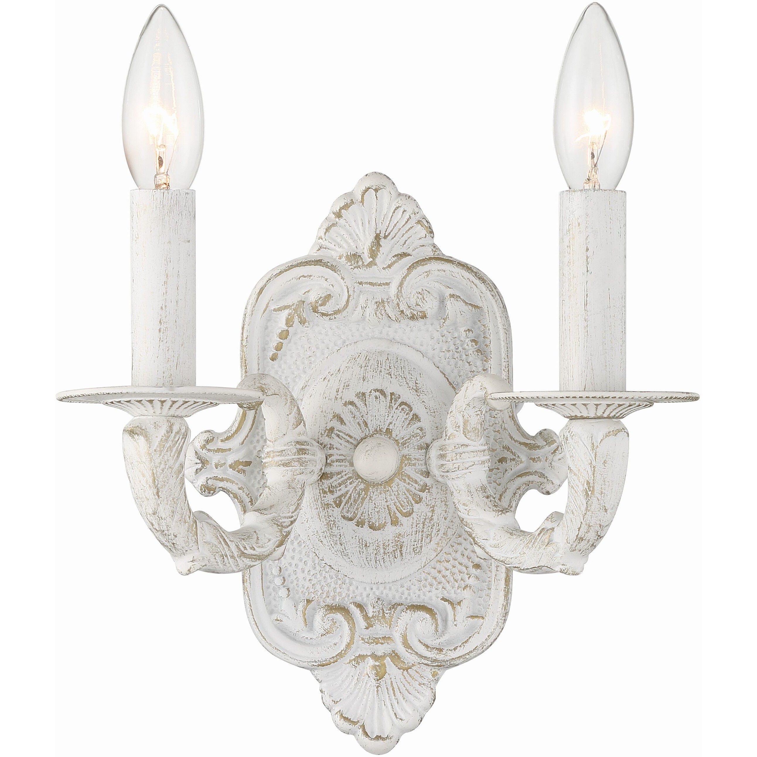 Paris Market Sconce Wall Light in Antique White