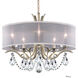 Vesca 5 Light 24 inch Antique Silver Chandelier Ceiling Light in White