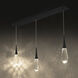 Beyond Hibiscus LED 5.5 inch Black Multi-Light Pendant Ceiling Light, Linear Canopy
