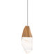 Martini LED 5.88 inch Aged Brass Mini Pendant Ceiling Light in Optic Haze, Beyond