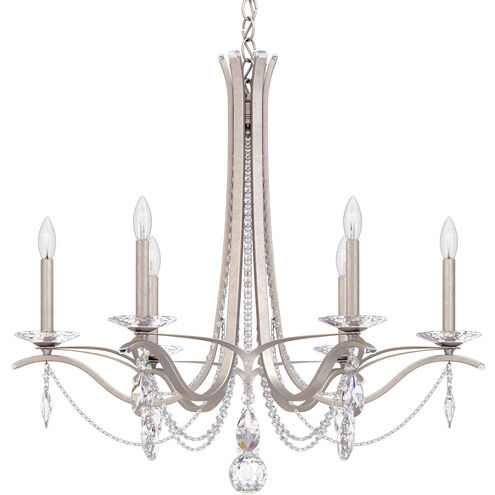 Vesca 6 Light 33 inch Antique Silver Chandelier Ceiling Light in Heritage