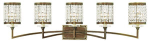 Grammercy 5 Light 42 inch Hand Painted Palacial Bronze Bath Vanity Wall Light