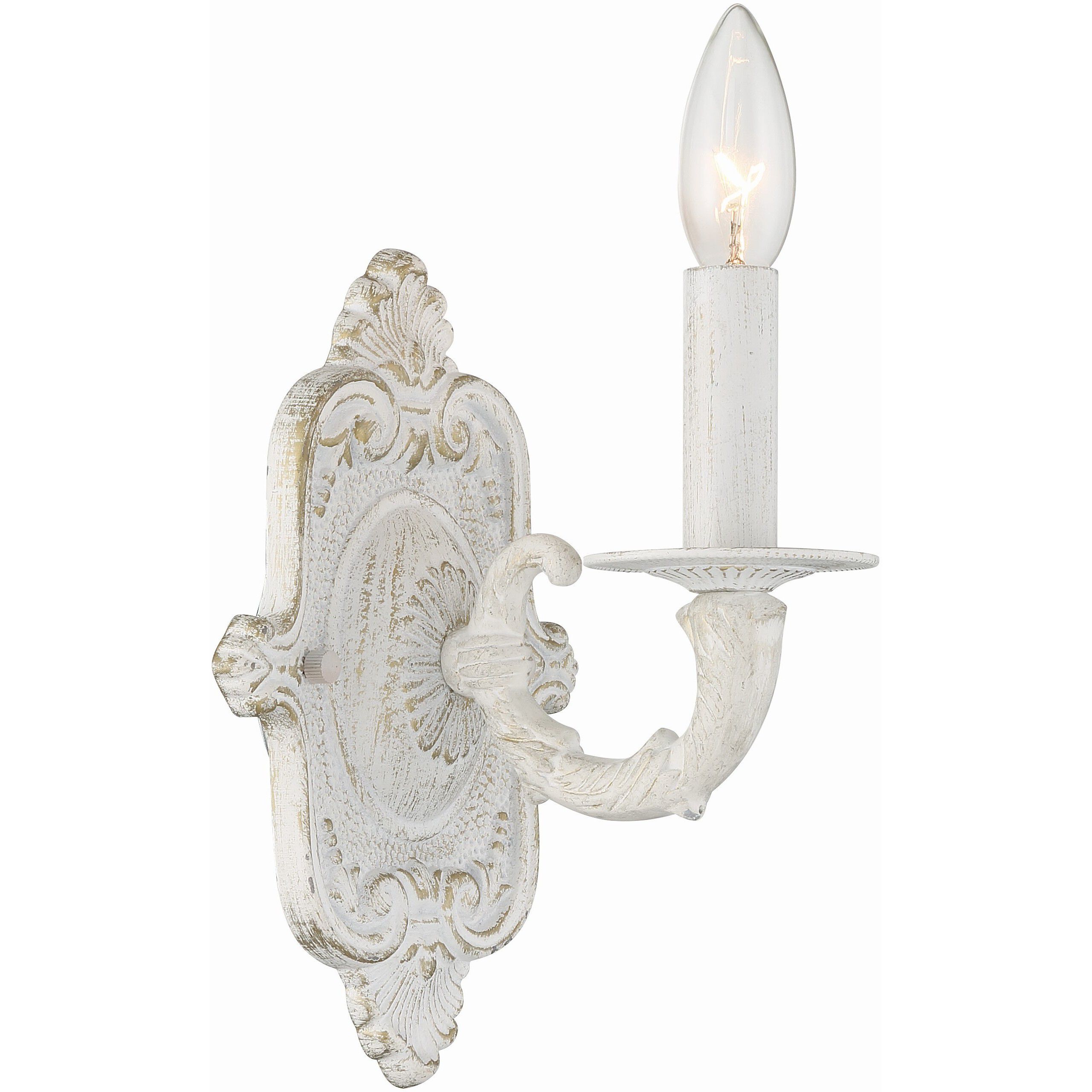 Paris Market Sconce Wall Light in Antique White
