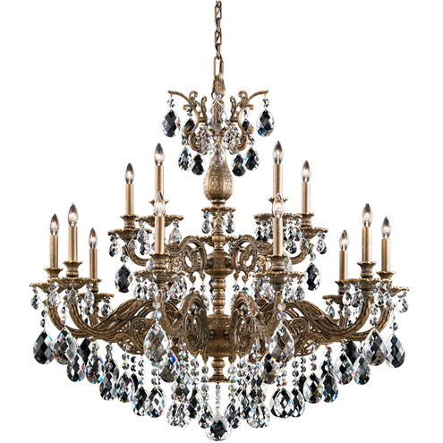 Milano 15 Light 39 inch French Gold Chandelier Ceiling Light in Cast French Gold, Milano Spectra