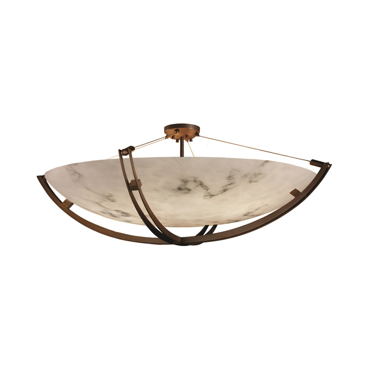LumenAria LED 69 inch Dark Bronze Semi-Flush Ceiling Light