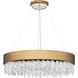 Signature Soleil LED 26 inch Aged Brass Pendant Ceiling Light, Schonbek Signature