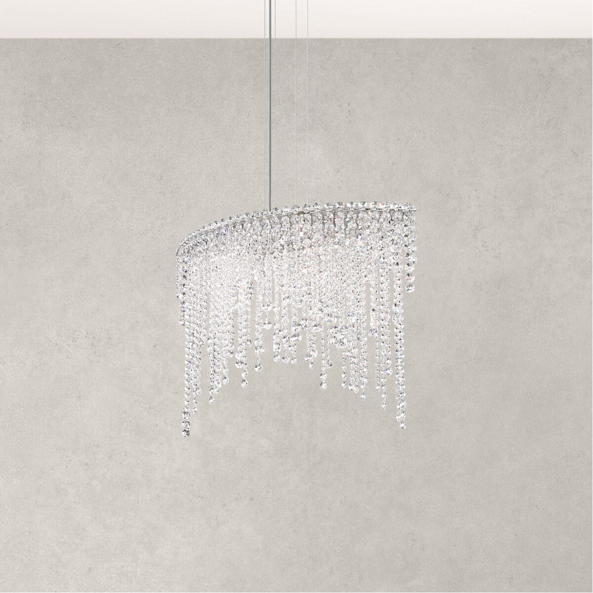 Sterling 45 Light 60 inch Polished Silver Chandelier Ceiling Light in Heritage