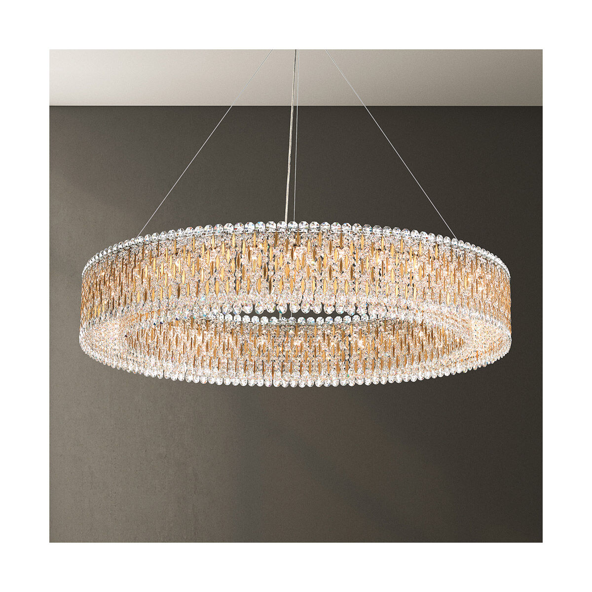 Sarella 32 Light 59 inch Heirloom Gold Pendant Ceiling Light in Heritage