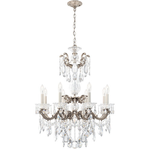 La Scala 8 Light Antique Silver Chandelier Ceiling Light in Radiance