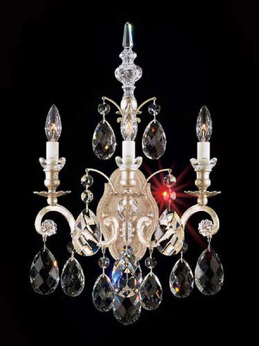 Renaissance 3 Light 8 inch Antique Silver Wall Sconce Wall Light in Heritage