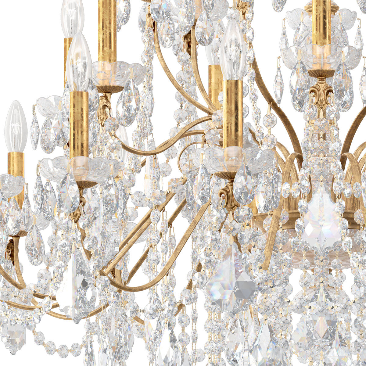 Century 28 Light 42.5 inch French Gold Chandelier Ceiling Light