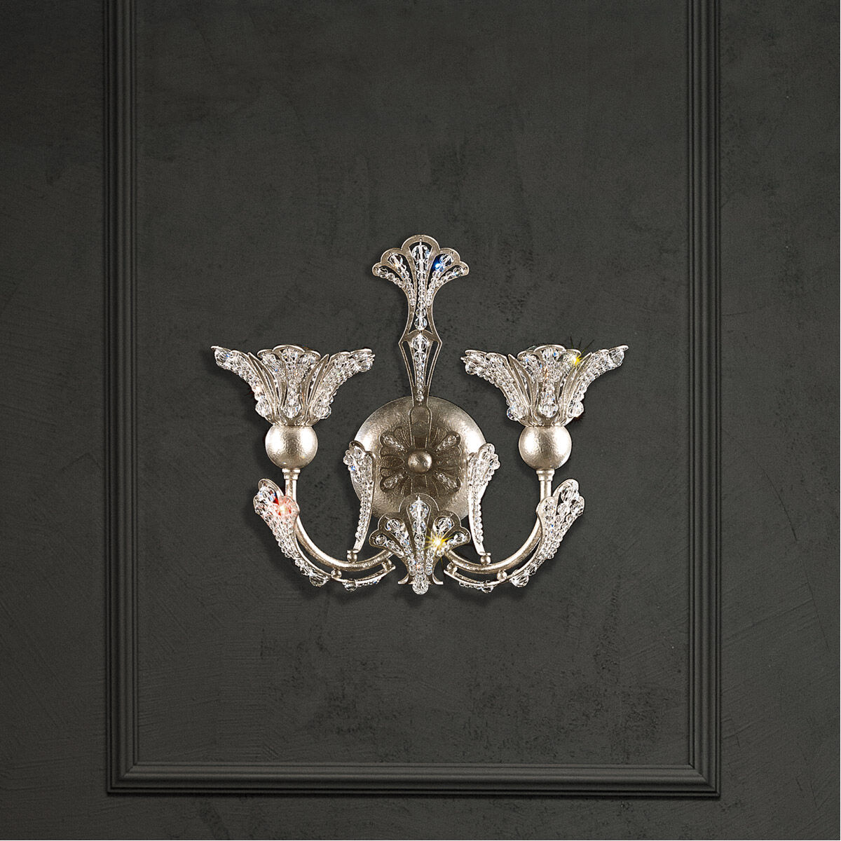 Rivendell 2 Light 5.5 inch Antique Silver Wall Sconce Wall Light