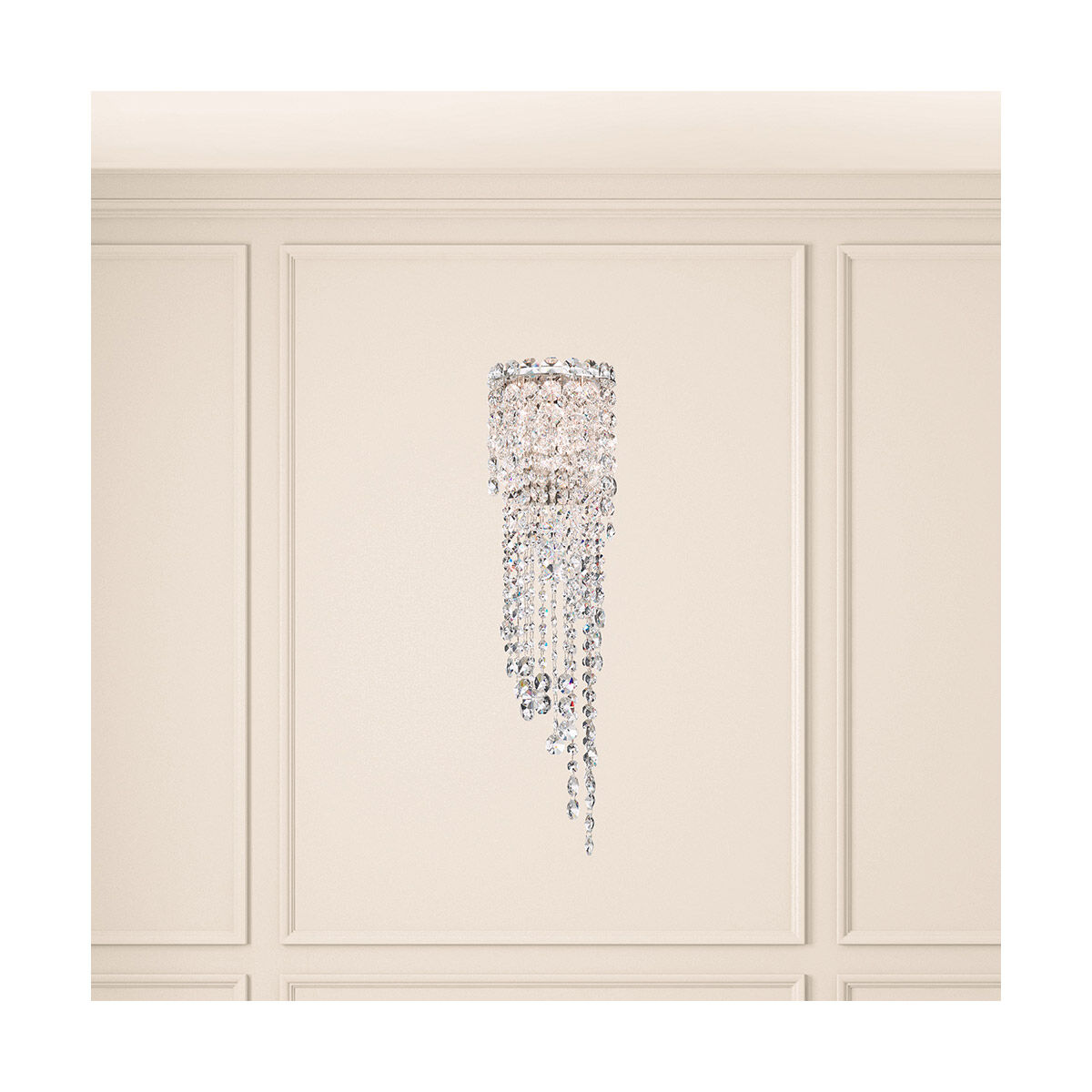 Chantant 2 Light 6 inch Polished Stainless Steel Wall Sconce Wall Light in Optic