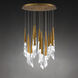 Beyond Solitude LED 26 inch Aged Brass Multi-Light Pendant Ceiling Light, Round Canopy