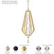 Forever Eternity LED 8.6 inch Black Pendant Ceiling Light in Clear Radiance Crystal and Gold Pearl