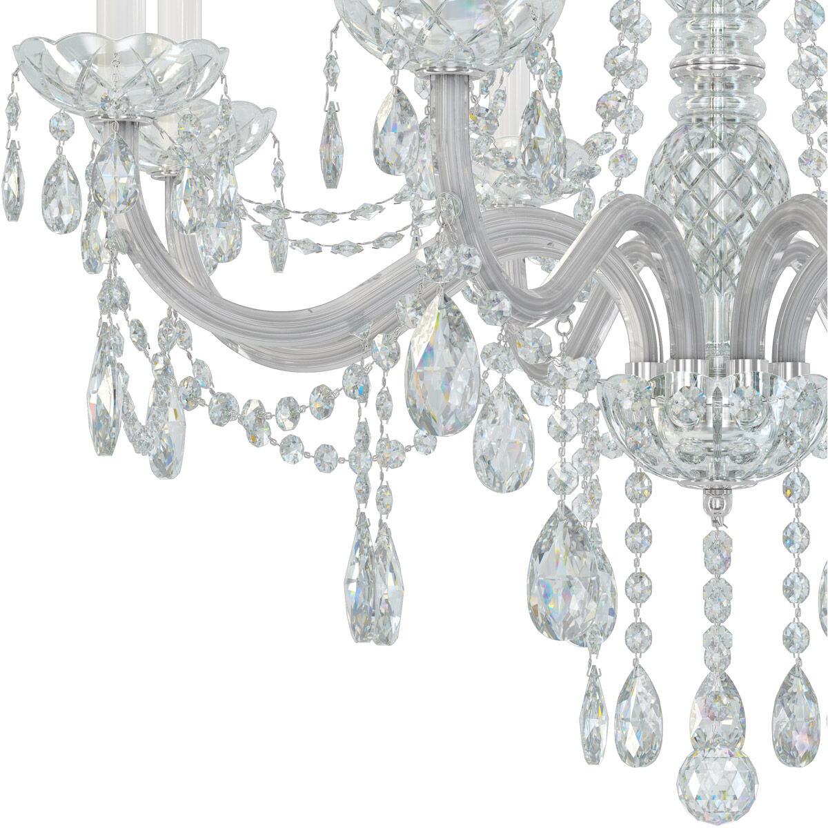 Arlington 8 Light 28 inch Polished Silver Chandelier Ceiling Light