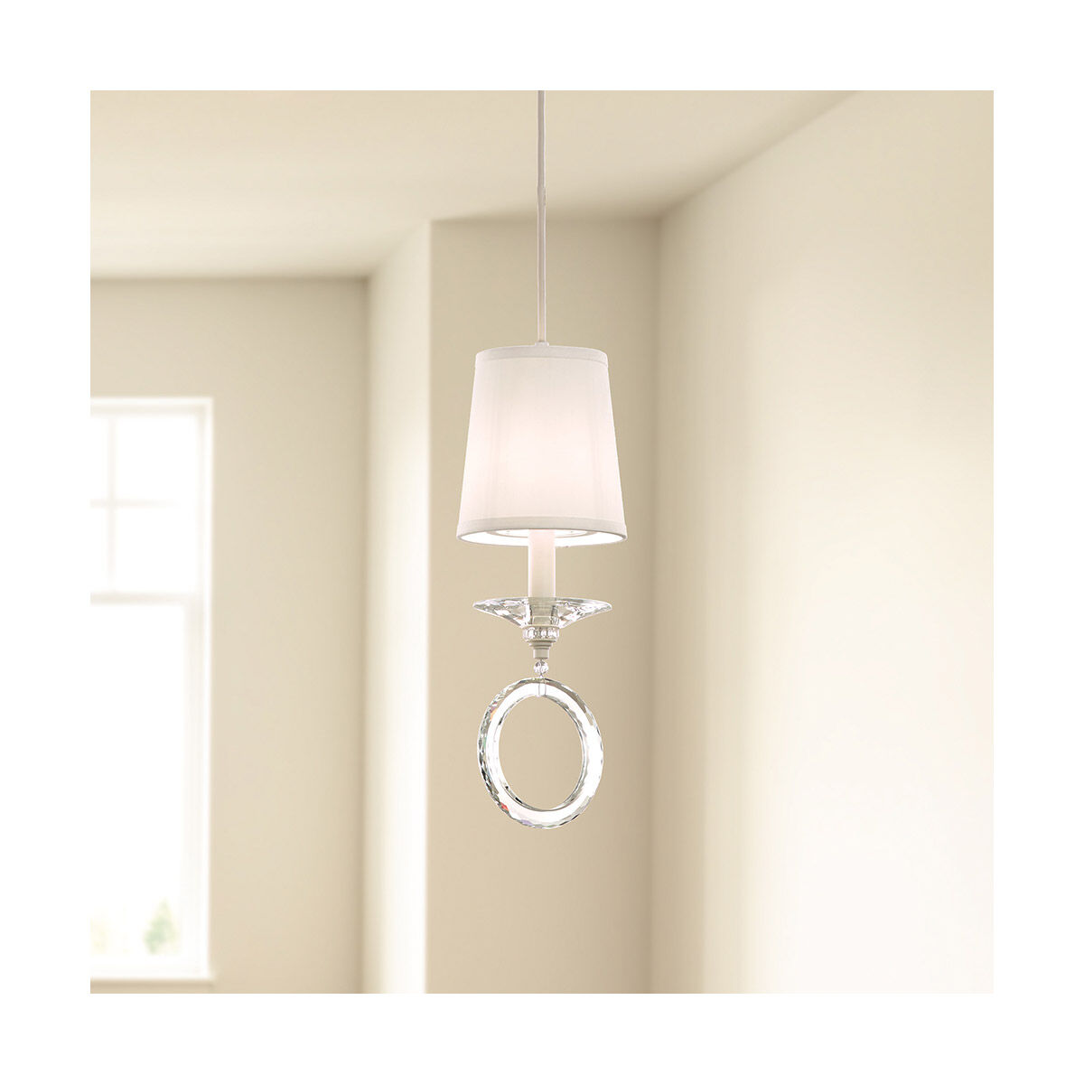 Emilea 1 Light 6 inch White Mini Pendant Ceiling Light in White Cast
