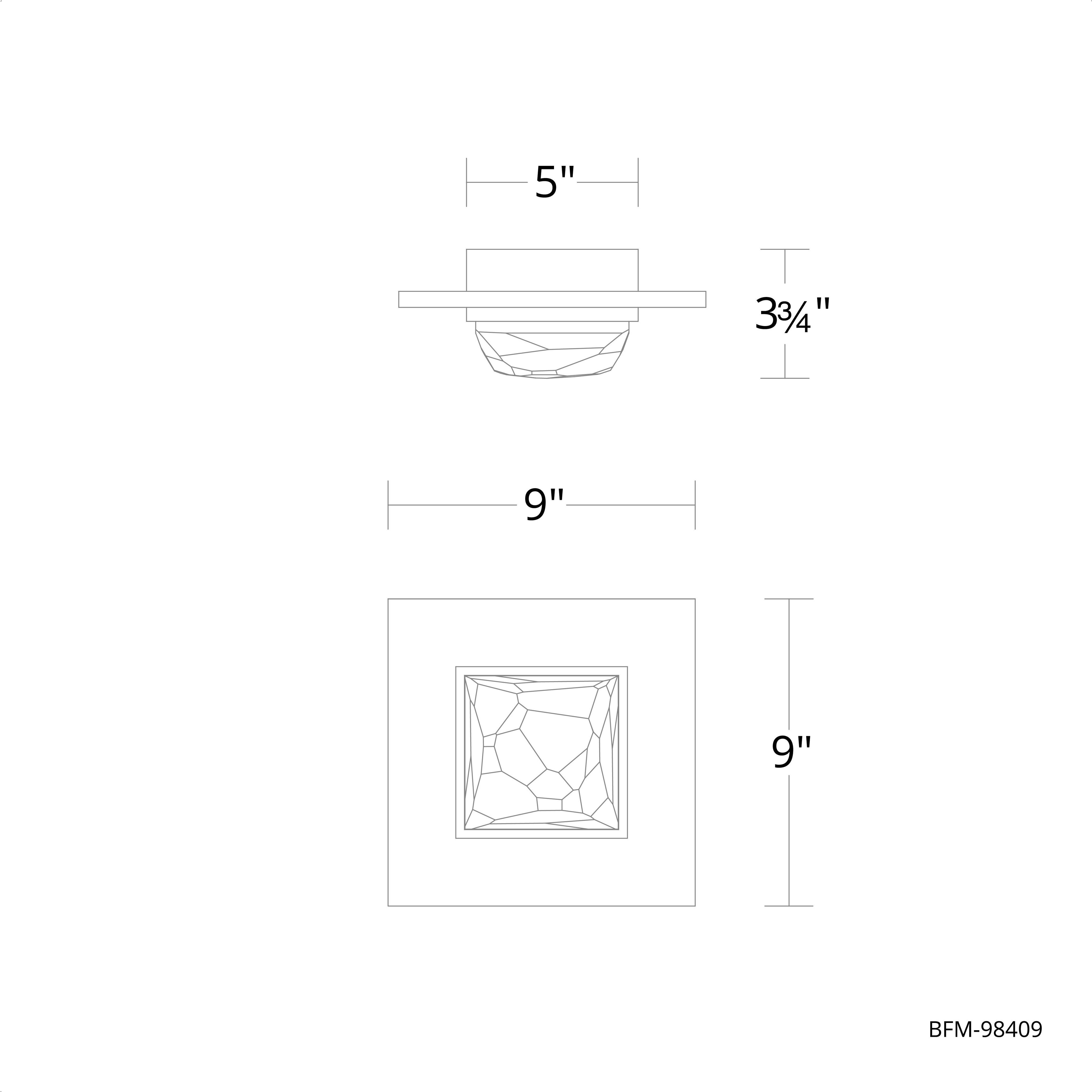 Beyond Promenade LED 9 inch Black Flush Mount Ceiling Light