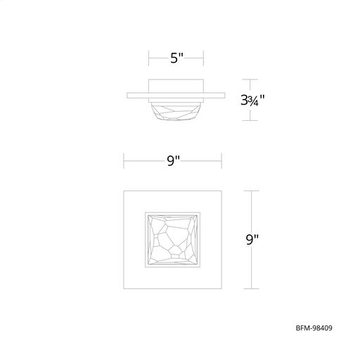 Beyond Promenade LED 9 inch Black Flush Mount Ceiling Light