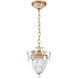 Bagatelle 1 Light 8 inch French Gold Mini Pendant Ceiling Light in Heritage