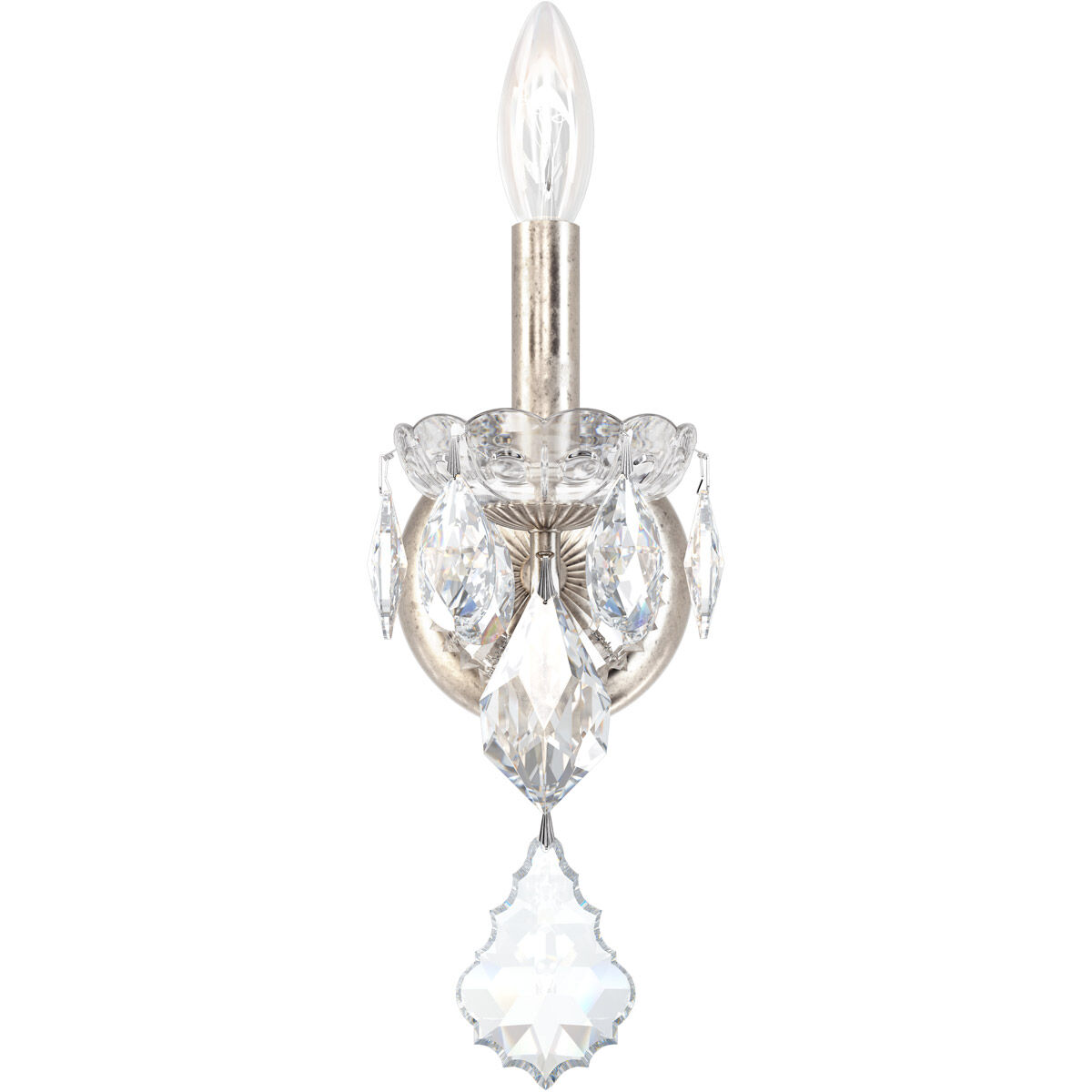 Century 1 Light 6 inch Polished Silver Wall Sconce Wall Light