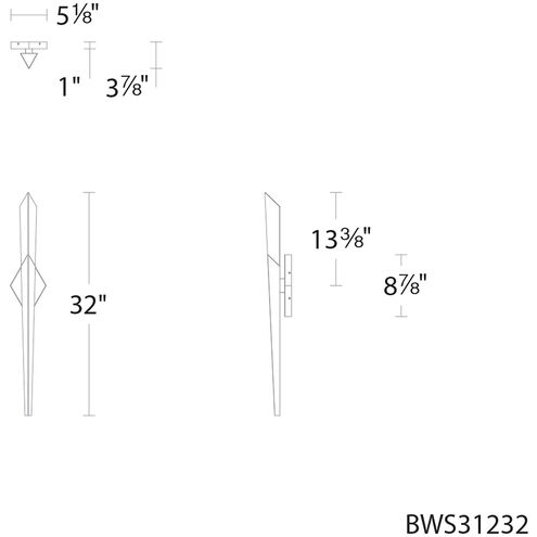 Schonbek BWS31232-AB Beyond Wall Aged Wall inch Brass Sconce 5 Light, Solitude LED