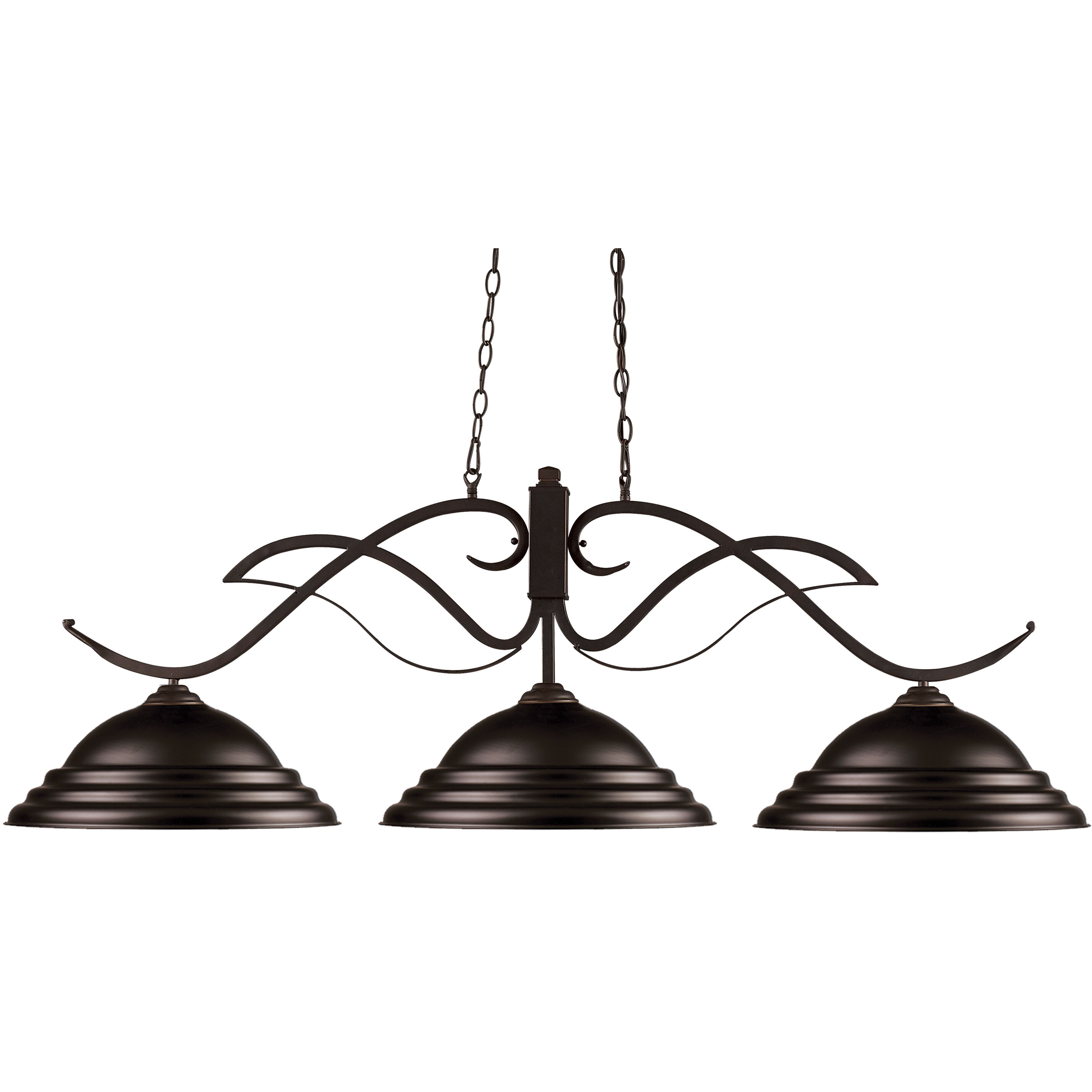 Phoenix 3 Light 54.75 inch Bronze Billiard Ceiling Light