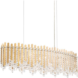 Chatter 12 Light 12 inch Gold Mirror Pendant Ceiling Light, Adjustable Height