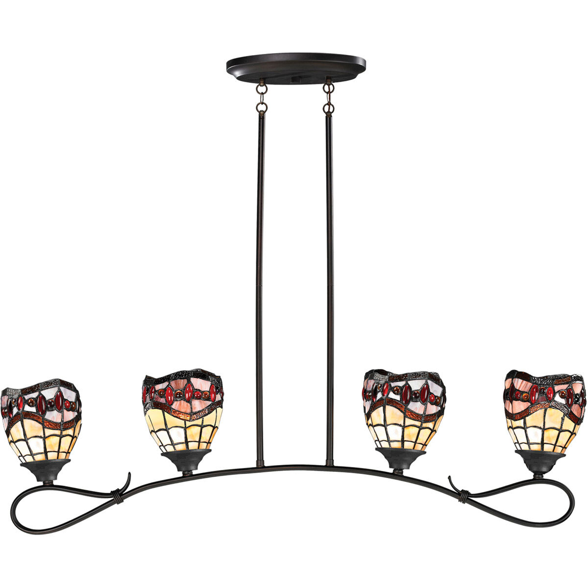 Evelyn 4 Light 39 inch Dark Bronze Island Fixture Ceiling Light