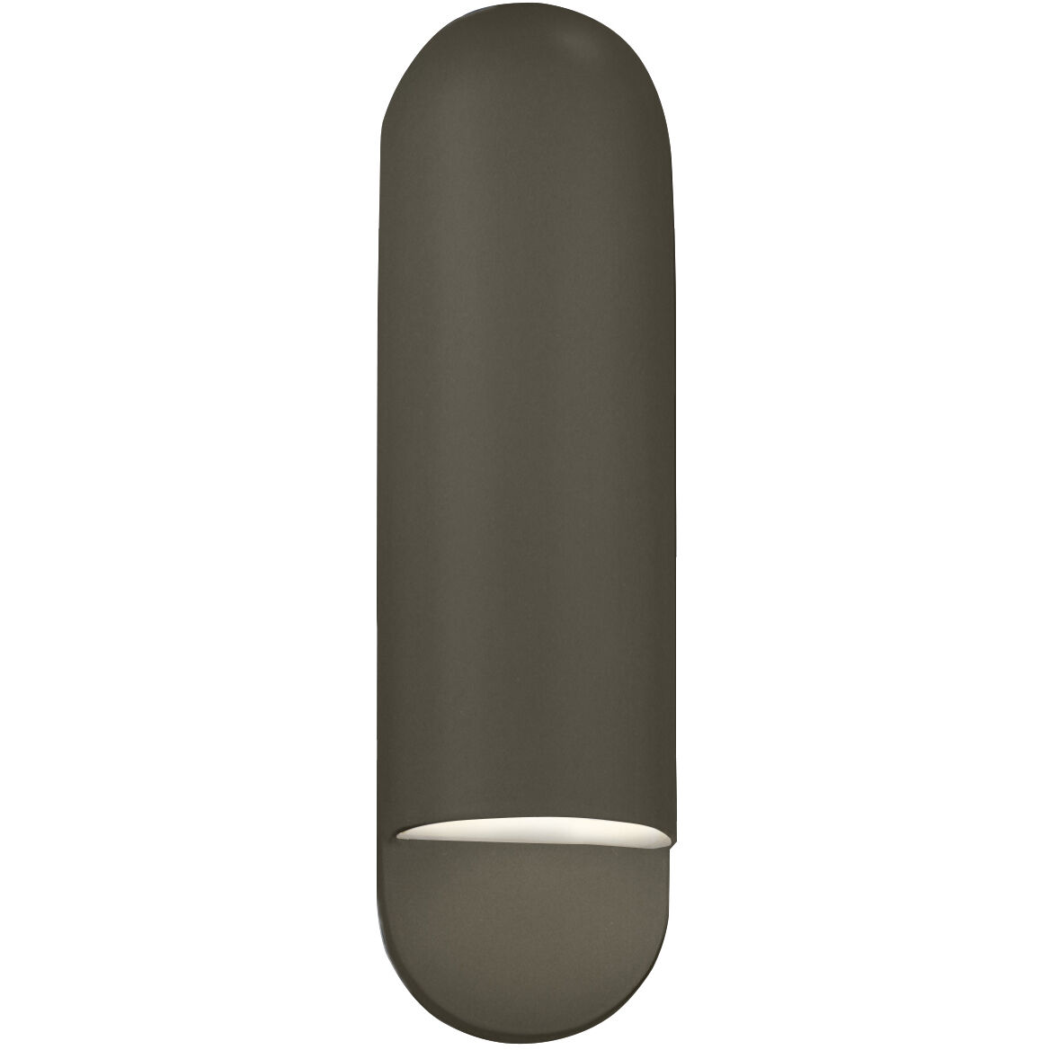 Ambiance Collection - Capsule 1 Light 20 inch Concrete Outdoor Wall Sconce in Replaceable Bulb, 4D x 20H, Form+Finish+Function