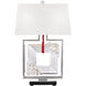 Forever Eva 28.25 inch 7 watt Polished Chrome Table Lamp Portable Light in Red Rope, Red Rope