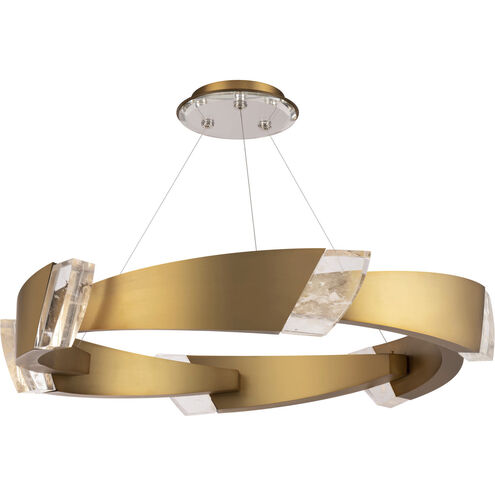 Embrace LED 44.3 inch Aged Brass Pendant Ceiling Light, Schonbek Signature